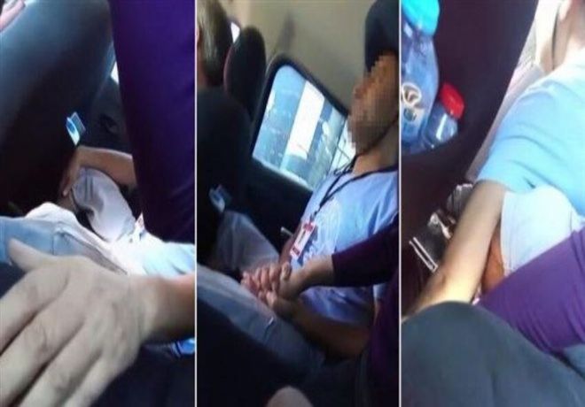 Direksiyon sınavında taciz iddiası! Görüntüler şok etti